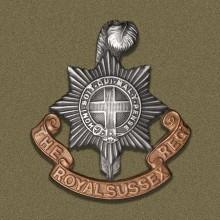 Image of Royal Sussex Regiment cap badge